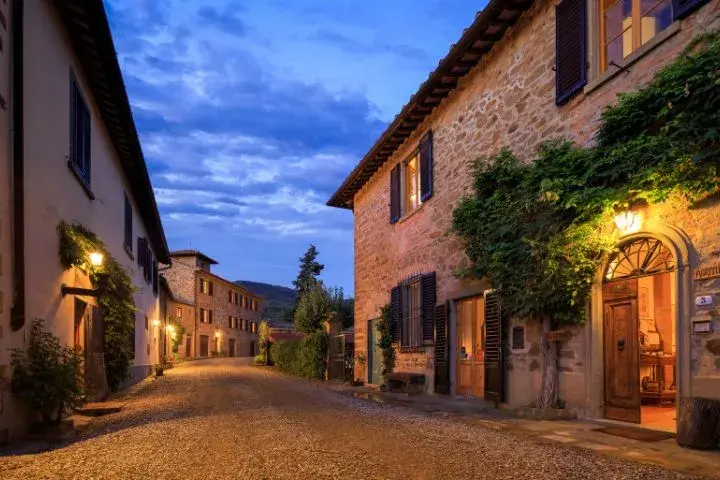 Drive Milan To Florence, Tuscan Village by Night
