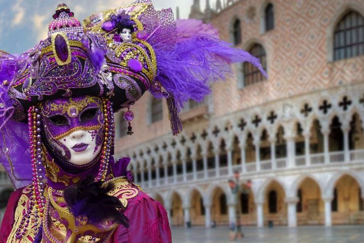 Where to Park in Venice When Arriving by Car, Carnival Mask, Venice