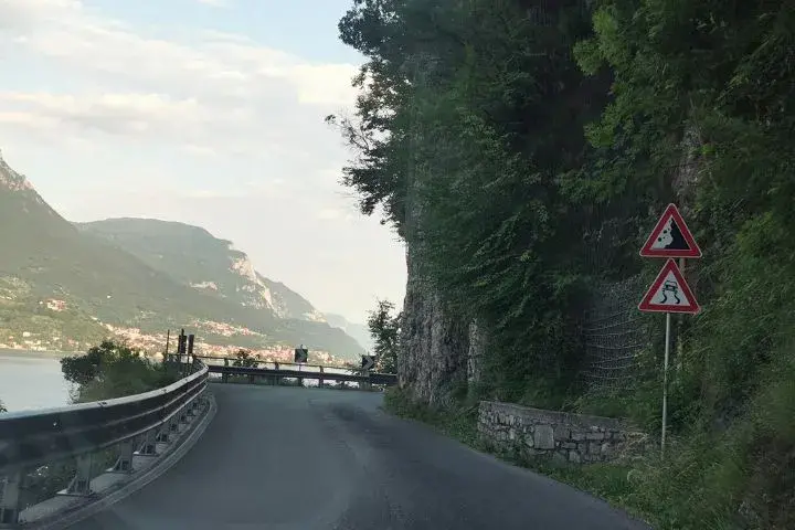 Driving in Italy During Summer Heatwave, Onno Village Road
