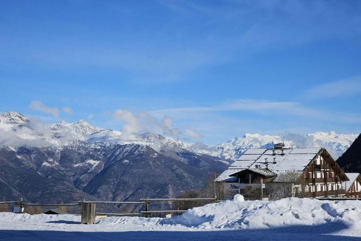 Hidden Scenic Routes in Piedmont, Winter Landscape in L' Aosta Valley