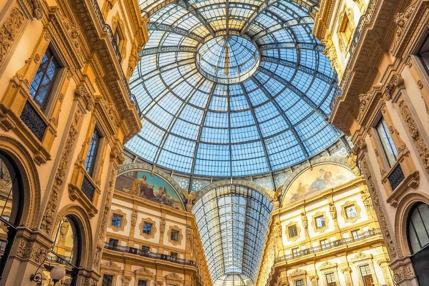 10 Days in Italy Itinerary, Galleria Vittorio Emanuele Glass Dome