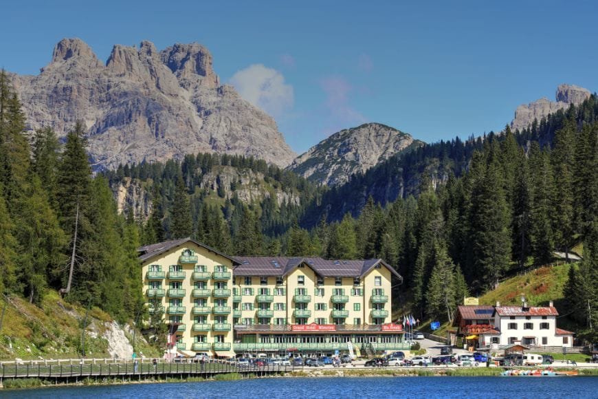 Best Lakes in Italy, Grand Hotel Misurina, Misurina Lake