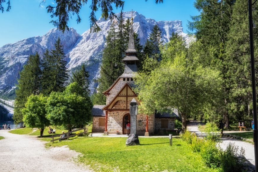 Best Places to Visit in Italy, Lago di Braies Church, Dolomites