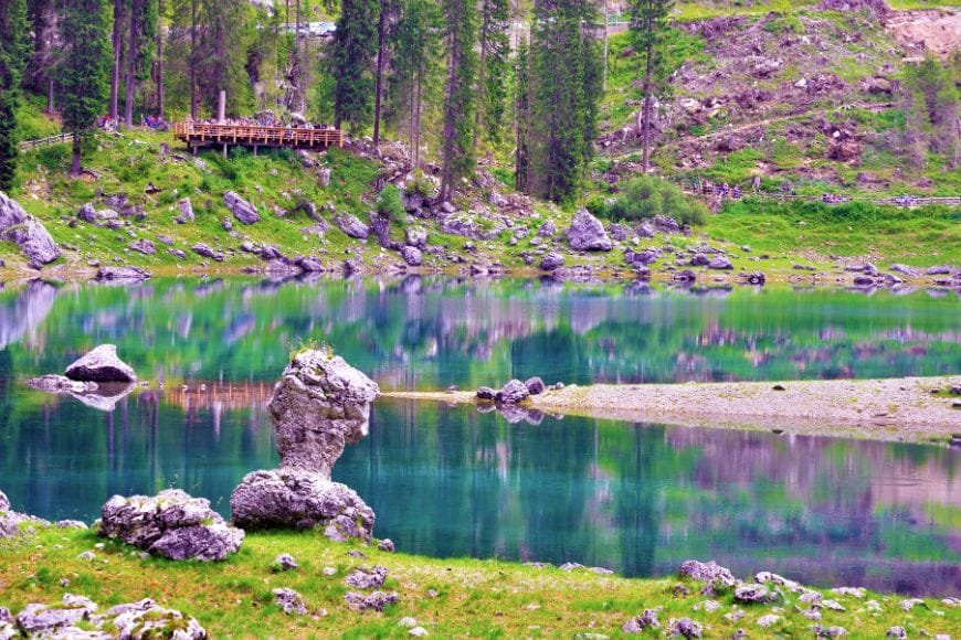 Best Lakes in Italy, Lake Carezza, Dolomites