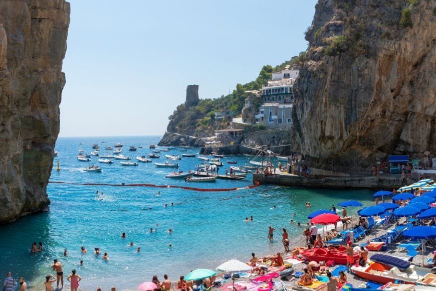Best Beaches in Italy, Marina di Praia Beach, Amalfi Coast