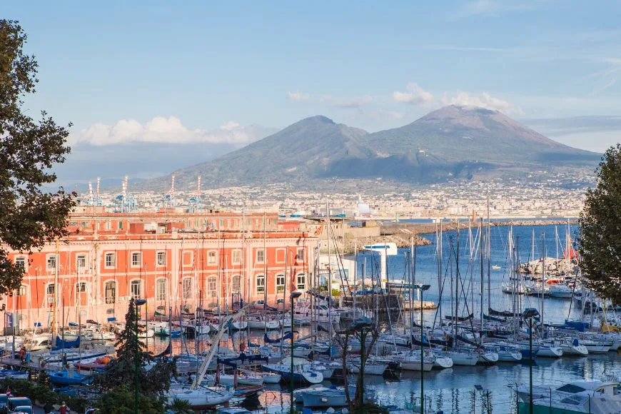 Best Cities to Visit in Italy, Naples View with Vesuvius