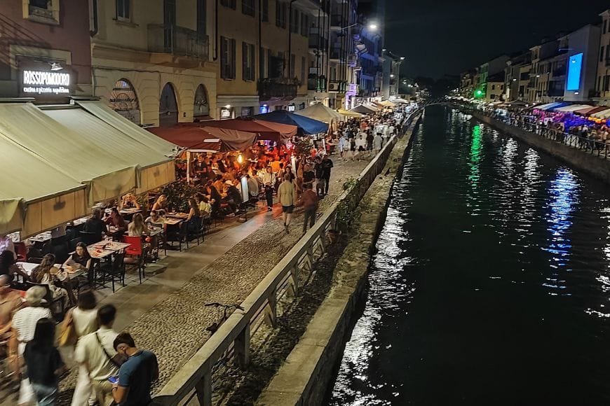 1 Day in Milan Itinerary, Dinner in Navigli