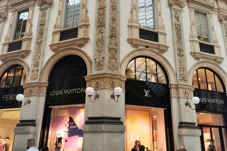 2 Days in Milan Itinerary, Louis Vuitton in Galleria Vittorio Emanuele II