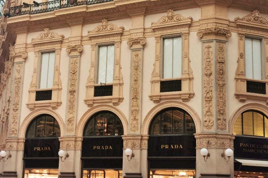 Things to Do in Milan, Prada Boutique in Galleria Vittorio Emanuele II