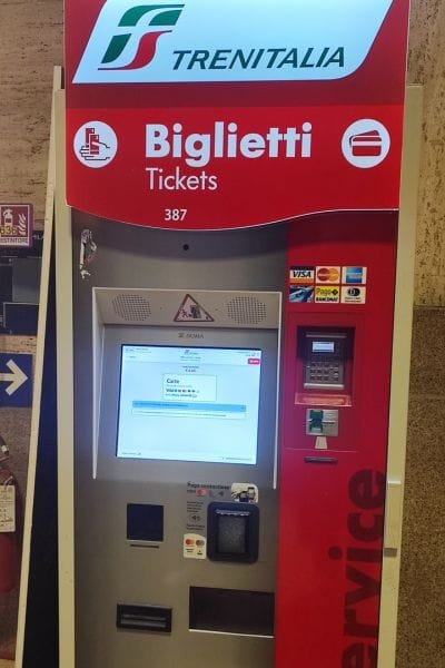 Milan Travel Guide, Ticket Machine in Milan Train Station