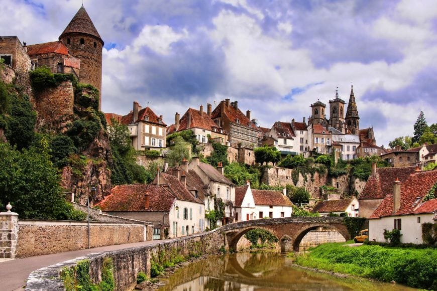Paris to Nice Drive, Town of Semur en Auxois, Burgundy