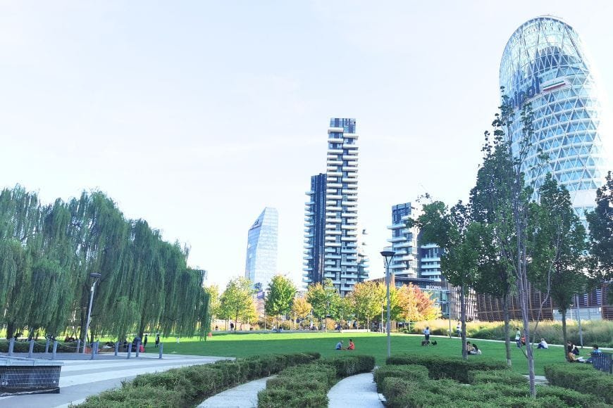 Milan itinerary, Biblioteca degli Alberi park, Porta Nuova