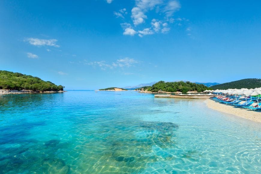Albanian Riviera drive, Ksamil Beach