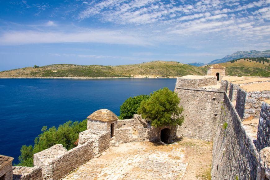 Albanian Riviera drive, Porto Palermo Castle