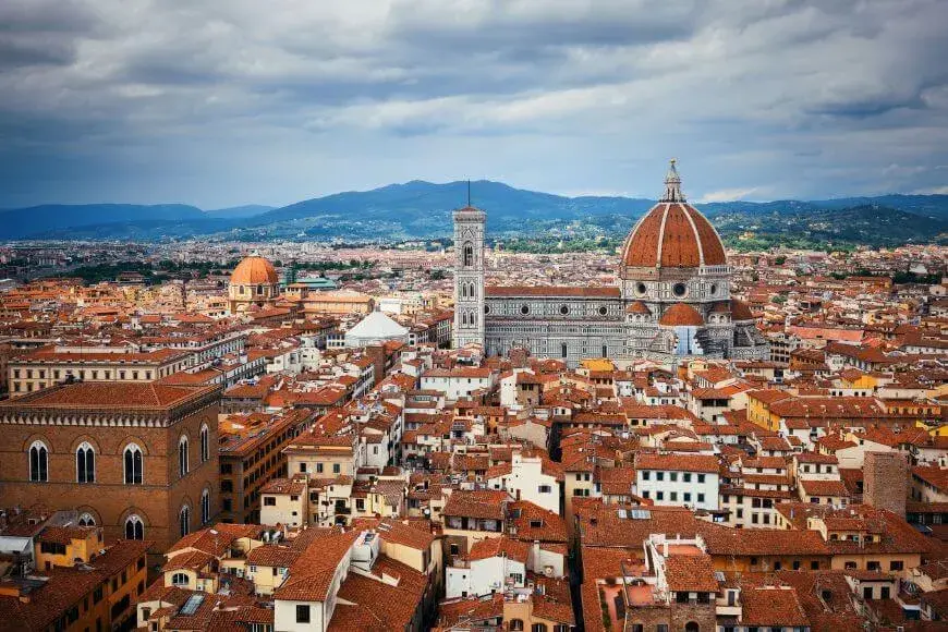 Best Attractions in Florence, Arnolfo Tower viewpoint — dramatic view of the Duomo from Palazzo Vecchio tower