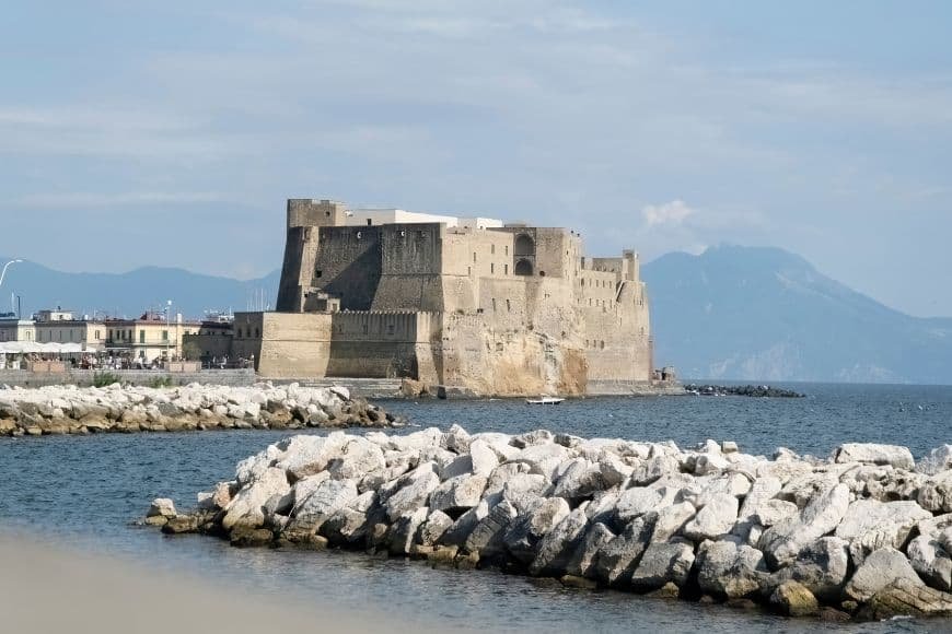 Naples 2-Day Itinerary, Castel dell’Ovo Naples overlooking the Bay of Naples