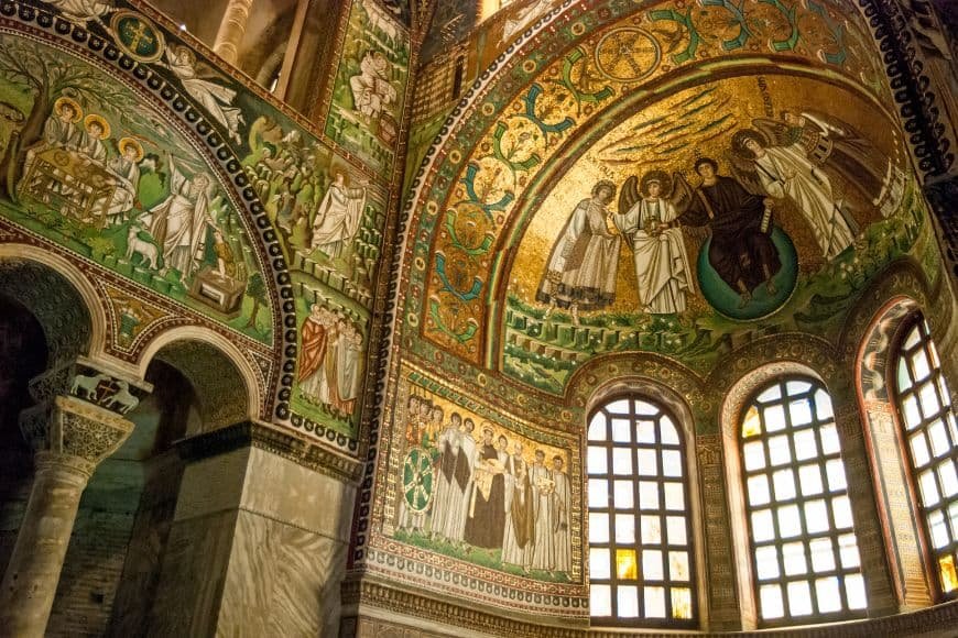 Day Trips From Venice, Historic church interior in Ravenna, known for Byzantine mosaics