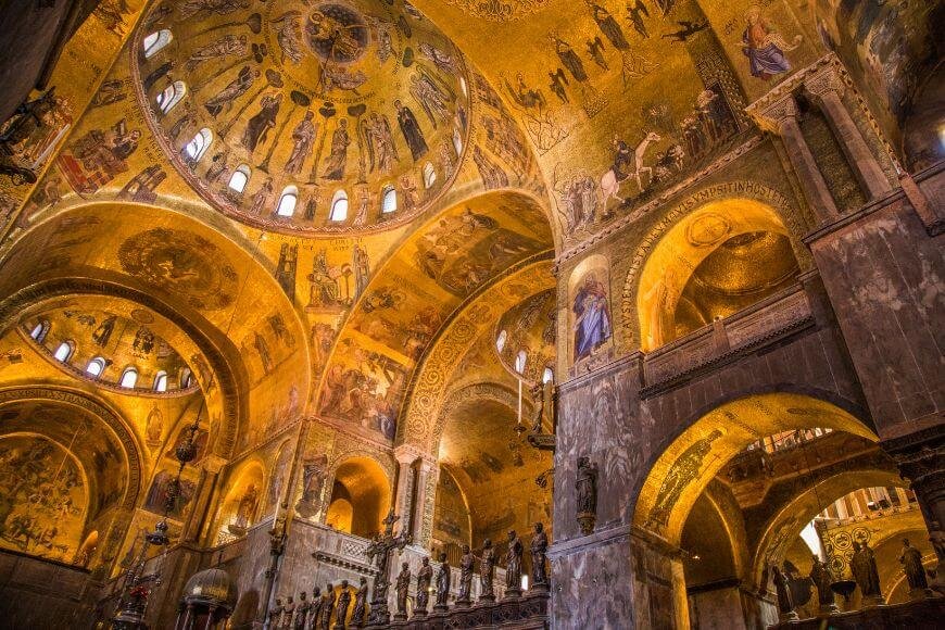 Best Attractions in Venice, Interior of St. Mark’s Basilica, Venice