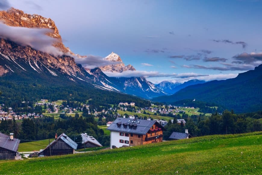Day Trips From Venice, Mountain scenery surrounding Cortina d’Ampezzo in the Dolomites