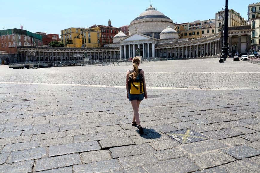 Things to Do in Naples, Piazza del Plebiscito in Naples, Italy