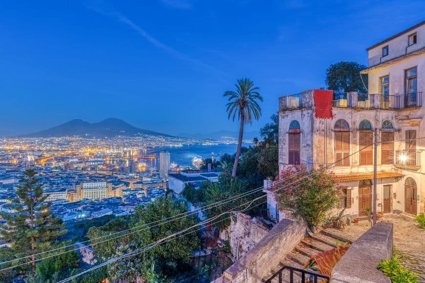 Where to Stay in Naples, View From Vomero District to Downtown Naples