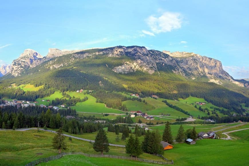 Dolomites Travel Guide, Alta Badia alpine valley landscape in the Dolomites