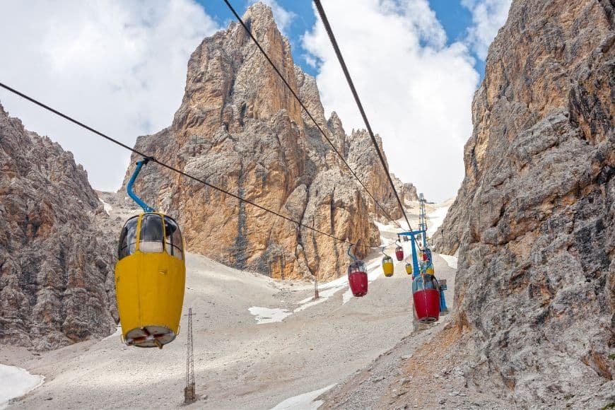 Dolomites Travel Guide, Cable Cars in the Dolomites
