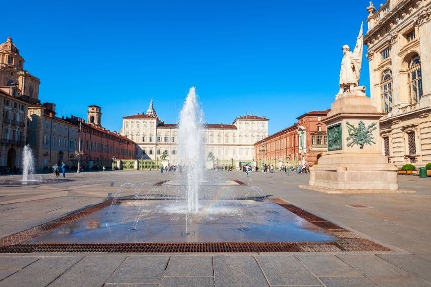 Turin 2-Day Itinerary, Piazza Castello square surrounded by historic palaces in Turin