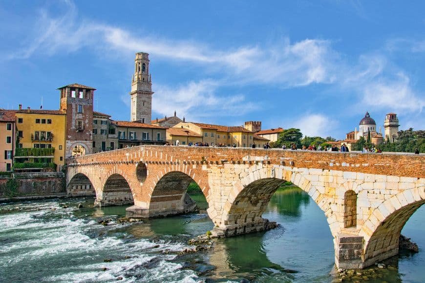 Verona Travel Guide, Ponte Pietra bridge over the Adige River in Verona