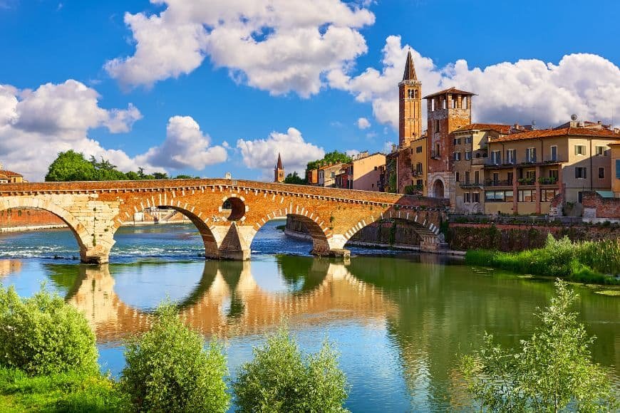 Things to do in Verona, Ponte Pietra bridge over the Adige River