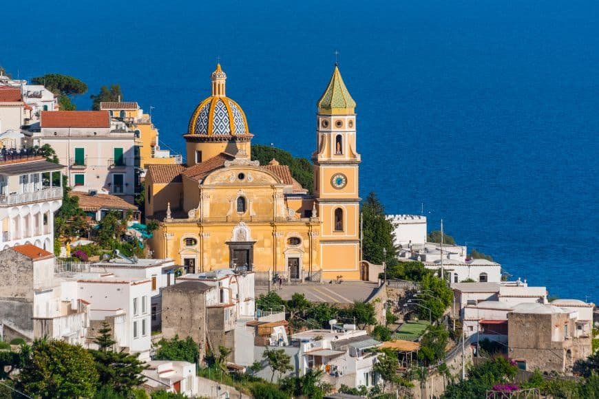 Amalfi Coast Travel Guide, Praiano village at sunset on the Amalfi Coast