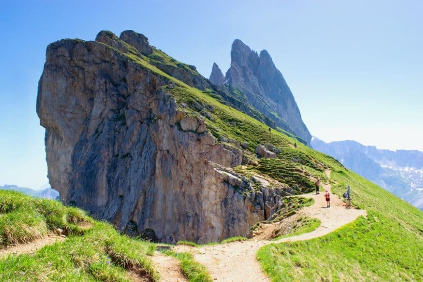 Dolomites Itinerary, Seceda ridgeline hiking trail Dolomites