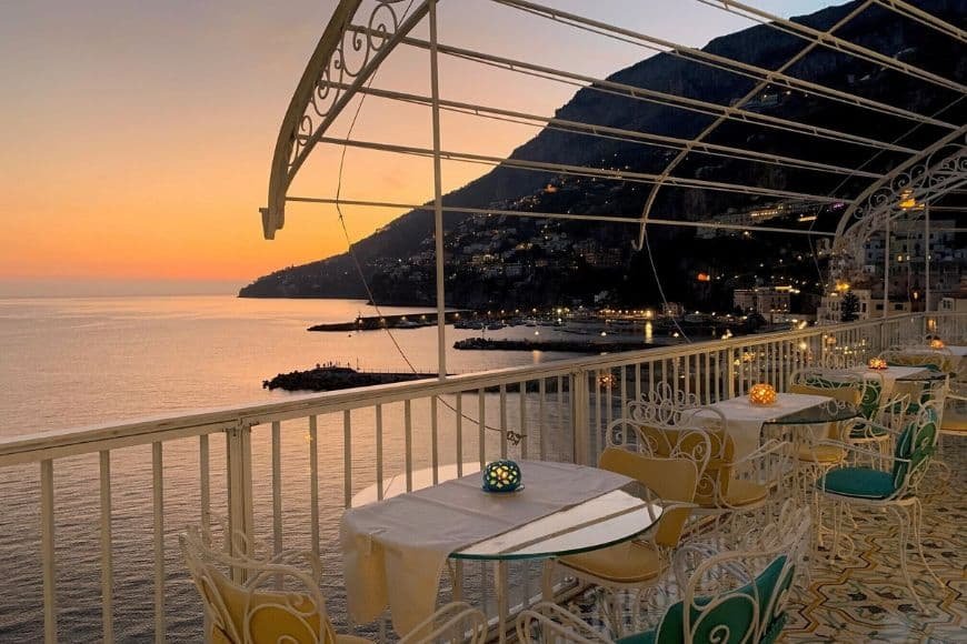 Where to Stay on the Amalfi Coast, Sunset View From Hotel Marina Riviera