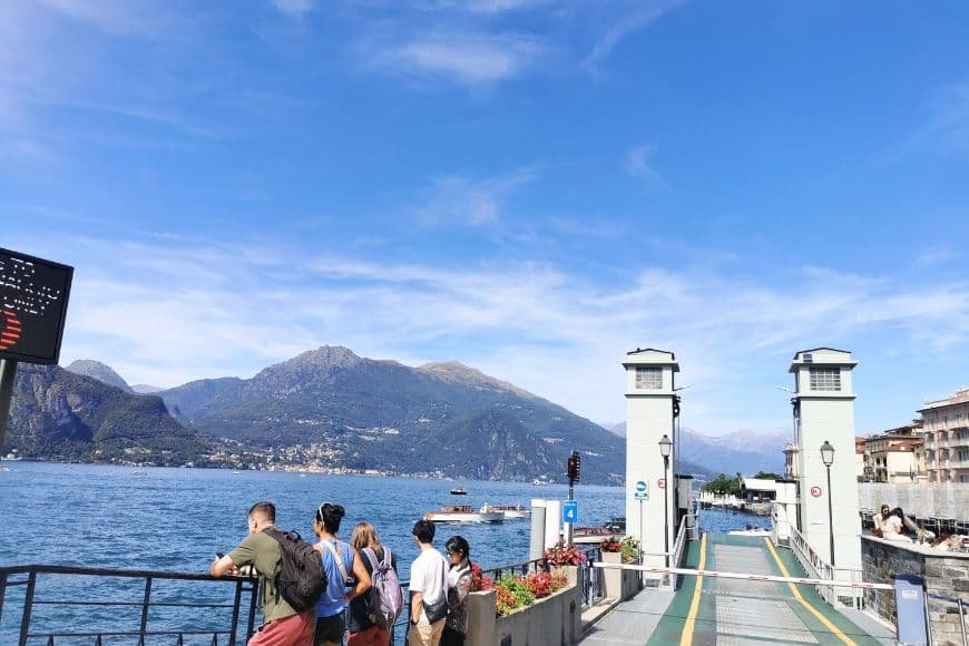 Lake Como 2-Day Itinerary, Waiting at the ferry terminal on Bellagio