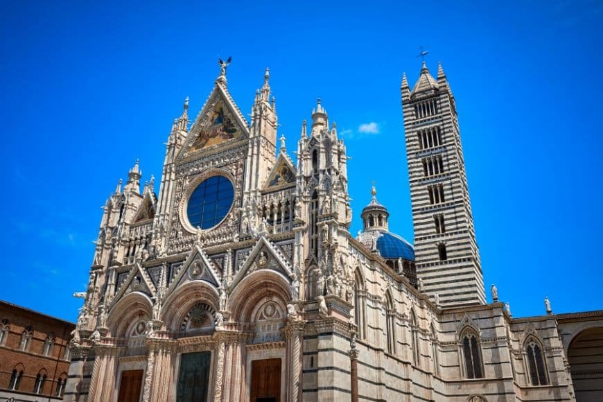 One Day in Siena, Black and white marble façade of Siena Cathedral (Duomo di Siena)