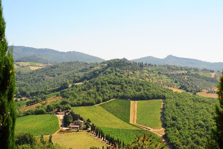 Siena Travel Guide, Chianti vineyards rolling hills Tuscany countryside road