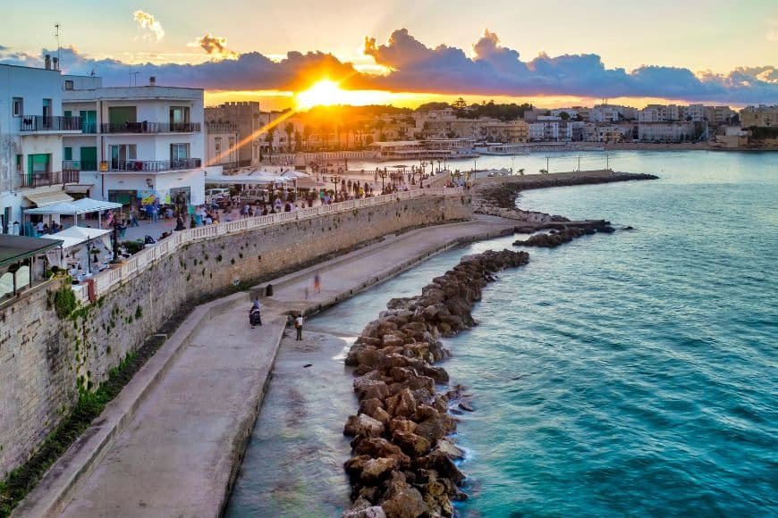 Puglia Travel Guide, Otranto coastline with turquoise water in Puglia, Italy