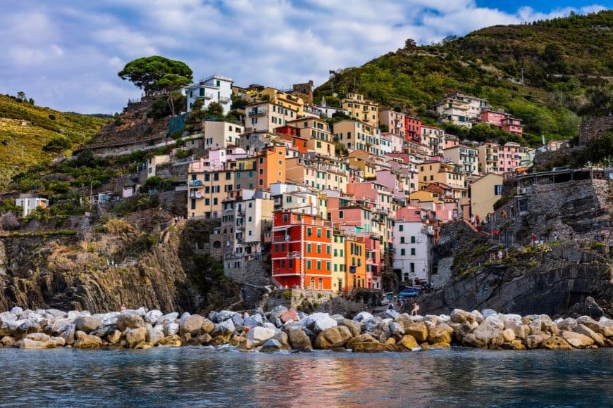 Things to Do in Cinque Terre, Riomaggiore village and harbor along the Ligurian coast