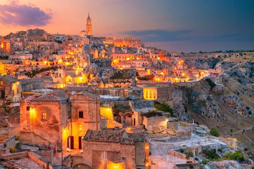 Southern Italy Travel Guide, Sunset View in Matera, Southern Italy