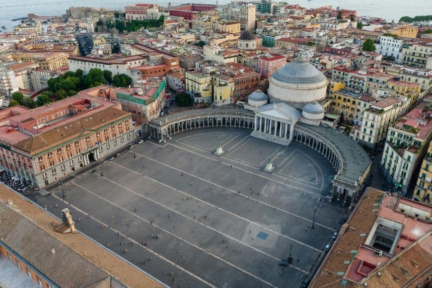 Is Naples Worth Visiting, Arial View of Piazza del Plebiscito in Naples
