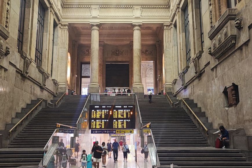 Train Travel in Italy, Beautiful Architecture of Milan Centrale Station