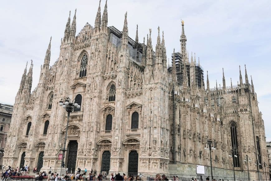 How Many Days in Milan, Duomo di Milano cathedral facade in city center