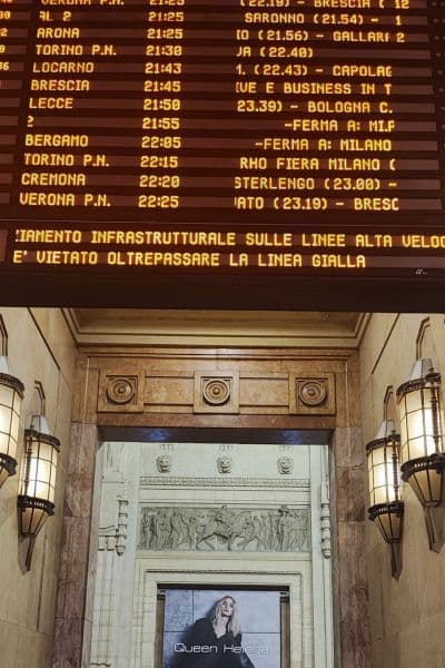 Train Travel in Italy, Italian Train Station Platform Sign Binario