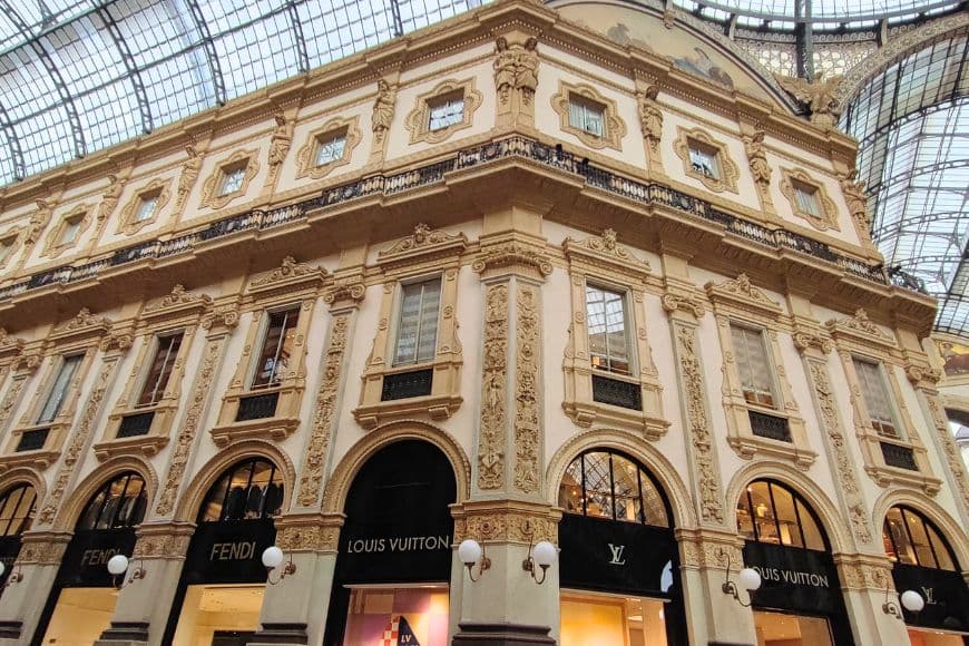 is Milan Worth Visiting, Louis Vuitton Boutique in Galleria Vittorio Emanuele