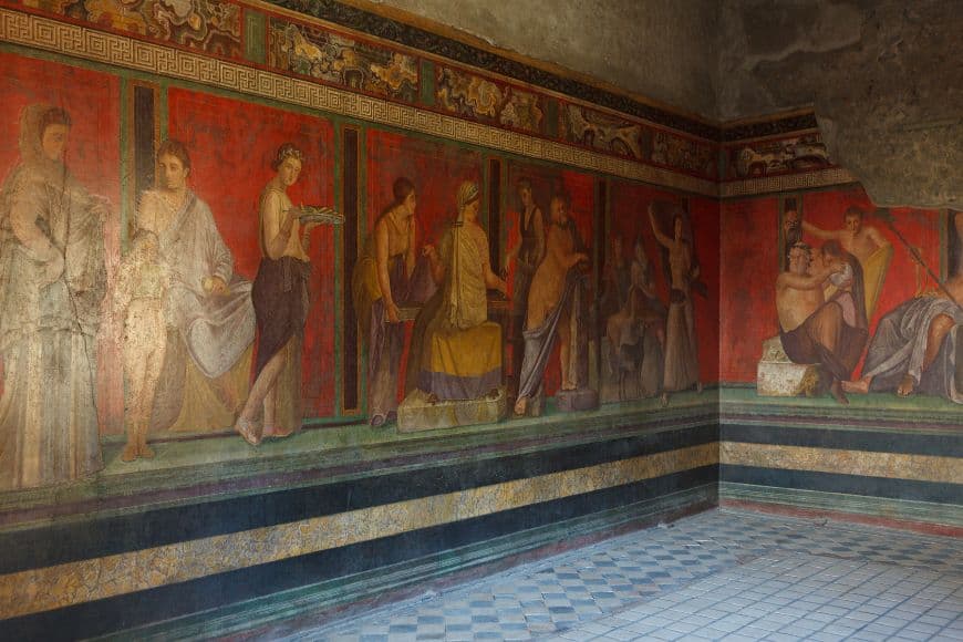 Is Pompeii Worth Visiting, Pompeii Preserved Frescoes And Wall Paintings Interior