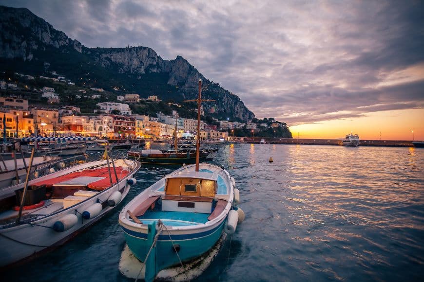 How to Visit Capri in One Day, Sunset View of Capri Island