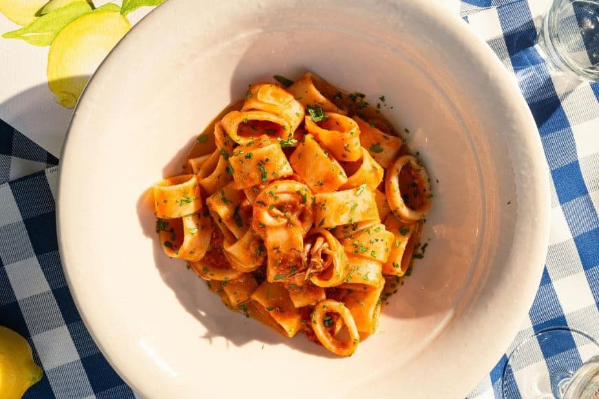 Positano vs Amalfi, Traditional Italian Seafood Pasta, Amalfi Coast