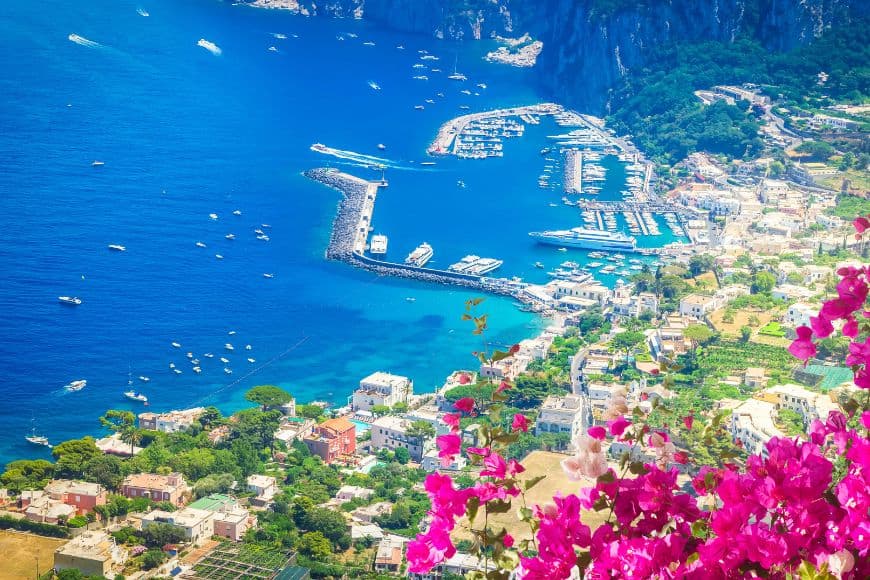 How Many Days in Amalfi Coast, Capri island coastline, Italy