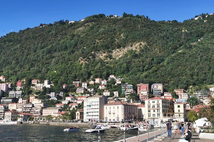 Is Lake Como Worth Visiting, lakeside promenade in Como, Italy