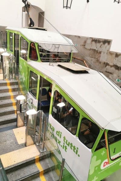 One Day in Bergamo, Funicular Connecting Città Bassa And Città Alta In Bergamo